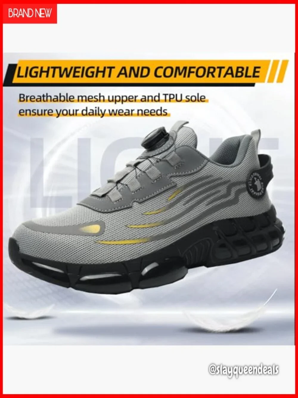 Steel Toe Safety Work Shoes Air Cushion Lightweight Industrial Sneakers